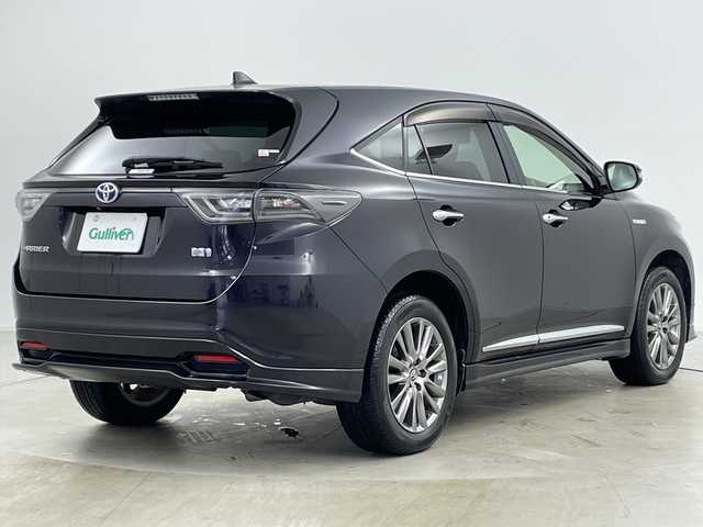 トヨタ ハリアー ハイブリッド プレミアム 道央・札幌 2014(平26)年 6.7万km スパークリングブラックパールクリスタルシャイン ・ワンオーナー/・純正ナビCD/DVD/BT/AUX/フルセグTV/・JBLサウンド/・純正エアロ　フロント/サイド/リア/・パワーバックドア/・TVキャンセラー/・クルーズコントロール/・ハーフレザーシート/・社外ドライブレコーダー/・LEDヘッドライト/・オートライト/・オートマチックハイビーム/・スペアキー