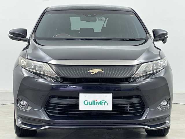 トヨタ ハリアー ハイブリッド プレミアム 道央・札幌 2014(平26)年 6.7万km スパークリングブラックパールクリスタルシャイン ・ワンオーナー/・純正ナビCD/DVD/BT/AUX/フルセグTV/・JBLサウンド/・純正エアロ　フロント/サイド/リア/・パワーバックドア/・TVキャンセラー/・クルーズコントロール/・ハーフレザーシート/・社外ドライブレコーダー/・LEDヘッドライト/・オートライト/・オートマチックハイビーム/・スペアキー