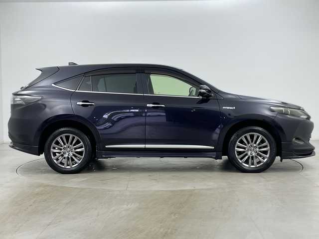 トヨタ ハリアー ハイブリッド プレミアム 道央・札幌 2014(平26)年 6.7万km スパークリングブラックパールクリスタルシャイン ・ワンオーナー/・純正ナビCD/DVD/BT/AUX/フルセグTV/・JBLサウンド/・純正エアロ　フロント/サイド/リア/・パワーバックドア/・TVキャンセラー/・クルーズコントロール/・ハーフレザーシート/・社外ドライブレコーダー/・LEDヘッドライト/・オートライト/・オートマチックハイビーム/・スペアキー