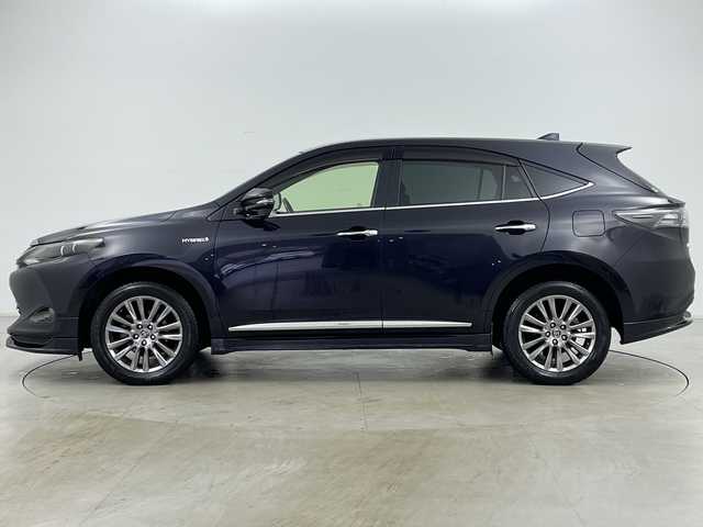 トヨタ ハリアー ハイブリッド プレミアム 道央・札幌 2014(平26)年 6.7万km スパークリングブラックパールクリスタルシャイン ・ワンオーナー/・純正ナビCD/DVD/BT/AUX/フルセグTV/・JBLサウンド/・純正エアロ　フロント/サイド/リア/・パワーバックドア/・TVキャンセラー/・クルーズコントロール/・ハーフレザーシート/・社外ドライブレコーダー/・LEDヘッドライト/・オートライト/・オートマチックハイビーム/・スペアキー