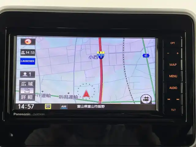 スズキ スペーシア カスタム HYBRID XS 富山県 2019(令1)年 3.4万km ムーンライトバイオレットPM ワンオーナー/4WD/純正ナビ（AM/FM/CD/DVD/BT）/フルセグTV/アラウンドビューモニター/ヘッドアップディスプレイ/両側パワースライドドア/衝突被害軽減ブレーキ/レーンキープアシスト/オートLEDライト/コーナーセンサー/ドライブレコーダー/ETC/スマートキー×２/プッシュスタート/アイドリングストップ/純正フロアマット/取扱説明書/保証書