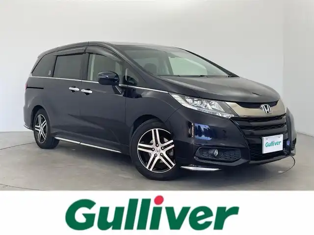 ホンダ オデッセイ アブソルート 20thアニバーサリー 富山県 2015(平27)年 5.3万km プレミアムヴィーナスブラックP 純正ナビ（AM/FM/DVD/BT/フルセグ）/バックカメラ/ドライブレコーダー/ETC/ハーフレザーシート/D席パワーシート/衝突被害軽減システム/レーダークルーズコントロール/レーンキープアシスト/横滑り防止装置/アイドリングストップ/純正アルミホイール/純正フロアマット/オートLEDライト/フォグライト/革巻きステアリング/ステアリングスイッチ/パドルシフト/スマートキー/スペアキー