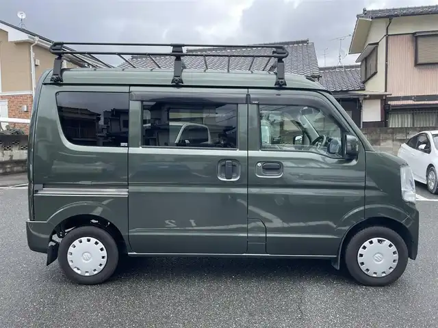 スズキ エブリイ JOINターボ 福岡県 2020(令2)年 5.1万km クールカーキPM 【ワンオーナー】/社外メモリナビ/フルセグTV//CD/DVD/BTA/USB/ハイルーフ/ルーフキャリア/ETC/衝突軽減ブレーキ/横滑り防止/車線逸脱センサー/キーレス/保証書/取扱説明書/スペアキー