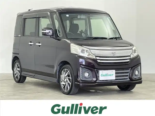 スズキ スペーシア カスタム XS 千葉県 2015(平27)年 12.6万km ムーンライトバイオレットPM 禁煙車/両側電動ドア/社外メモリナビ/・型番：MDV-L401/・CD/DVD/USB/ワンセグTV/・ビルトインETC/革巻きステアリング/・ステアリングスイッチ/純正フロアマット/純正ドアバイザー/純正15インチAW/オートライト/・LEDヘッドライト/・LEDフォグランプ/プッシュスタート/・スマートキー/・スペアキー