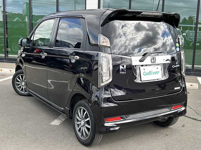 ホンダ Ｎ ＷＧＮ カスタム G Aパッケージ 道東・釧路十勝 2014(平26)年 6.6万km プレミアムゴールドパープルパール ・４WD/・純正ギャザーズナビ/(フルセグ・FM・AM・CD・DVD・SD)/・バックカメラ/・衝突被害軽減ブレーキ/・クルーズコントロール/・ハーフレザーシート/・スマートキー/・プッシュスタート/・純正フロアマット/・横滑り防止/・オートライト/・電格ミラー/・純正アルミホイール