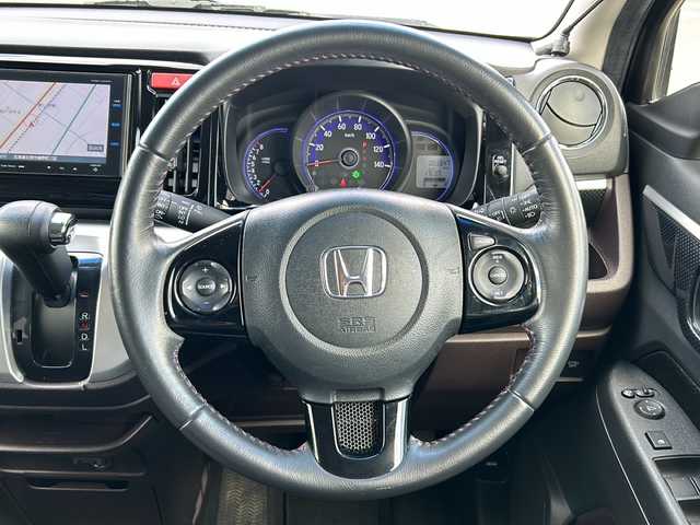 ホンダ Ｎ ＷＧＮ カスタム G Aパッケージ 道東・釧路十勝 2014(平26)年 6.6万km プレミアムゴールドパープルパール ・４WD/・純正ギャザーズナビ/(フルセグ・FM・AM・CD・DVD・SD)/・バックカメラ/・衝突被害軽減ブレーキ/・クルーズコントロール/・ハーフレザーシート/・スマートキー/・プッシュスタート/・純正フロアマット/・横滑り防止/・オートライト/・電格ミラー/・純正アルミホイール