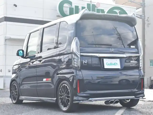 ホンダ Ｎ ＢＯＸ カスタム L ターボ 神奈川県 2022(令4)年 4.2万km ミッドナイトブルービームM テイン車高調/シルクブレイズフロントリップ/バタフライシステムリアフラップスポイラー/無限リアスポイラー/無限ブレーキディスク、パッド/無限スポーツペダル/無限ハイドロフィリックLEDミラー/ロッソモデロテールフィニッシャー（ダミーマフラー）/パイオニアパワードサブウーファー/ドラレコ前後/純正メモリナビ/Bluetooth/地デジTV/Bカメラ/CD/DVD/ETC/LEDヘッドライト/純正フロアマット/専用ドアポケットLEDイルミネーション/アルミパドルシフト（レッド）/ワンオーナー/取説ナビ説、他カスタム説明書/スペアスマートキー