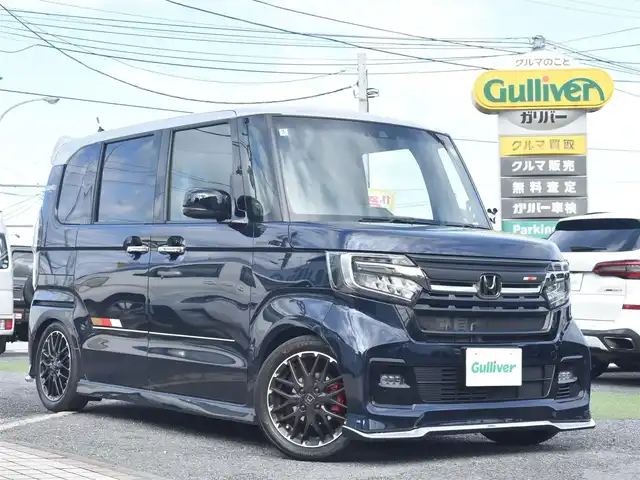 ホンダ Ｎ ＢＯＸ カスタム L ターボ 神奈川県 2022(令4)年 4.2万km ミッドナイトブルービームM テイン車高調/シルクブレイズフロントリップ/バタフライシステムリアフラップスポイラー/無限リアスポイラー/無限ブレーキディスク、パッド/無限スポーツペダル/無限ハイドロフィリックLEDミラー/ロッソモデロテールフィニッシャー（ダミーマフラー）/パイオニアパワードサブウーファー/ドラレコ前後/純正メモリナビ/Bluetooth/地デジTV/Bカメラ/CD/DVD/ETC/LEDヘッドライト/純正フロアマット/専用ドアポケットLEDイルミネーション/アルミパドルシフト（レッド）/ワンオーナー/取説ナビ説、他カスタム説明書/スペアスマートキー
