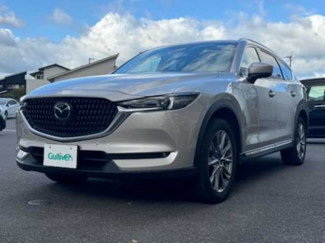 マツダ ＣＸ－８ 25S Lパッケージ 香川県 2021(令3)年 2.5万km プラチナクォーツメタリック 純正7インチWVGAセンターディスプレイ（フルセグTV/BT)/純正ディーラーOP（CD/DVDプレーヤー）/ブラインドスポットモニター/ヘッドアップディスプレイ/アラウンドビューモニター/ステアリングヒーター/ドライバー・アテンション・アラート/ドライブレコーダー/コーナーセンサー/電動リアゲート/パワーシート/シートヒーター/エアシート/ルーフレール/シートメモリー/3列シート/ETC/アイドリングストップ