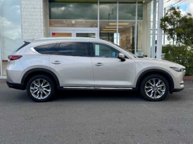 マツダ ＣＸ－８ 25S Lパッケージ 香川県 2021(令3)年 2.5万km プラチナクォーツメタリック 純正7インチWVGAセンターディスプレイ（フルセグTV/BT)/純正ディーラーOP（CD/DVDプレーヤー）/ブラインドスポットモニター/ヘッドアップディスプレイ/アラウンドビューモニター/ステアリングヒーター/ドライバー・アテンション・アラート/ドライブレコーダー/コーナーセンサー/電動リアゲート/パワーシート/シートヒーター/エアシート/ルーフレール/シートメモリー/3列シート/ETC/アイドリングストップ