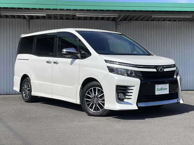 トヨタ ヴォクシー ZS 長野県 2014(平26)年 3.8万km ホワイトパールクリスタルシャイン 純正9インチメモリナビ/Bluetooth/フルセグTV/CD/バックカメラ/両側パワースライドドア/ビルトインETC/純正１６インチアルミ/プッシュスタート/スマートキー/LEDオートライト/純正アルミホイール/純正フロアマット/取扱説明書/保証書