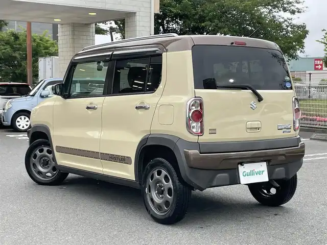 スズキ ハスラー ワンダラー 静岡県 2019(平31)年 6.3万km シフォンアイボリーメタリック/ウッディブラウン2トーンルーフ デュアルカメラブレーキサポート/社外ナビ　/地デジ　/Bカメラ　　/半革シート　/前席シートヒーター　/ナノイー　/ステアリングスイッチ /革巻きステアリング　/オートライト  /フォグランプ　/スペアキー  /保証書/取説