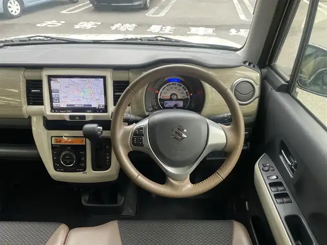 スズキ ハスラー ワンダラー 静岡県 2019(平31)年 6.3万km シフォンアイボリーメタリック/ウッディブラウン2トーンルーフ デュアルカメラブレーキサポート/社外ナビ　/地デジ　/Bカメラ　　/半革シート　/前席シートヒーター　/ナノイー　/ステアリングスイッチ /革巻きステアリング　/オートライト  /フォグランプ　/スペアキー  /保証書/取説
