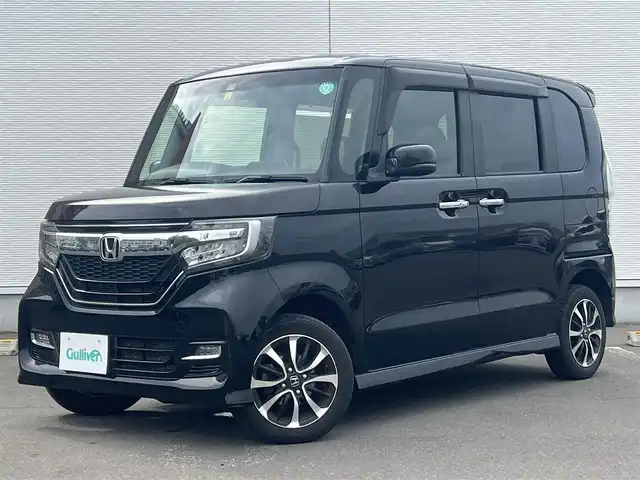 ホンダ Ｎ ＢＯＸ カスタム G EX ホンダセンシング 秋田県 2018(平30)年 7.5万km クリスタルブラックパール ４WD/衝突軽減システム/LEDヘッドライト/片側パワスラ/純正ナビ/フルセグ/バックカメラ/純正アルミ/スマートキー/アイドリングストップ/コーナーセンサー/プッシュスタート/レーンキープアシスト/クルーズコントロール/ステアリングスイッチ/前席シートヒーター/ETC/純正リアスポイラー/純正フロアマット/純正ドアバイザー/オートライト/オートエアコン/パワーステアリング/パワーウィンドウ/横滑り防止/電動格納ウィンカーミラー/取扱説明書