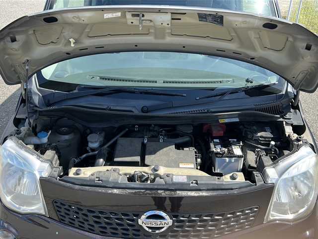 日産 モコ X 富山県 2014(平26)年 5万km アーバンブラウン 禁煙車　/純正ＳＤナビ　/地デジ　/バックカメラ　/スマートキー　/純正アルミホイール　/純正オーディオ　/ウィンカーミラー　/電動格納ミラー　/アイドリングストップ　/プッシュスタート