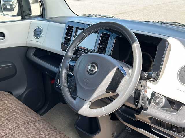 日産 モコ X 富山県 2014(平26)年 5万km アーバンブラウン 禁煙車　/純正ＳＤナビ　/地デジ　/バックカメラ　/スマートキー　/純正アルミホイール　/純正オーディオ　/ウィンカーミラー　/電動格納ミラー　/アイドリングストップ　/プッシュスタート