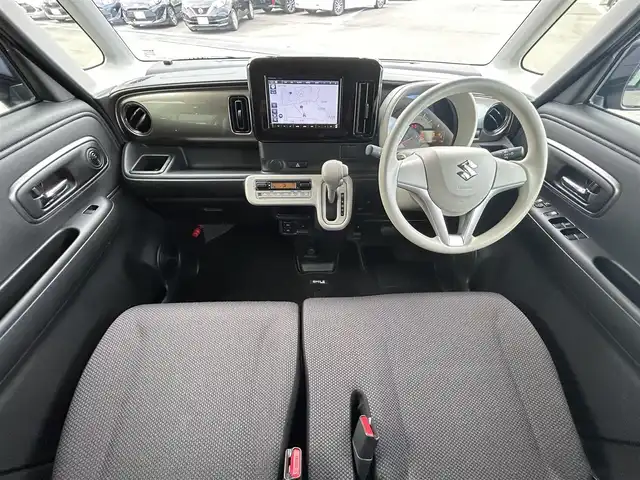 スズキ ワゴンＲ スマイル HYBRID S リミテッド 愛媛県 2024(令6)年 0.3万km モスグレーメタリック 純正8型ナビ(BT/フルセグTV)/バックカメラ/両側電動スライドドア/前後ドライブレコーダー/アイドリングストップ/バックソナー/衝突被害軽減装置/車線逸脱防止装置/LEDヘッドライト/運転席シートヒーター/ドアバイザー/純正フロアマット/電格ミラー/シガーソケット/ISOFIX/純正ホイールキャップ/現状サマー(鉄)(155/65/R14)/DUNLOP ENASAVE EC300＋/禁煙車