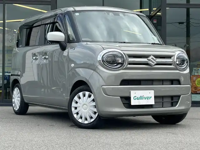 スズキ ワゴンＲ スマイル HYBRID S リミテッド 愛媛県 2024(令6)年 0.3万km モスグレーメタリック 純正8型ナビ(BT/フルセグTV)/バックカメラ/両側電動スライドドア/前後ドライブレコーダー/アイドリングストップ/バックソナー/衝突被害軽減装置/車線逸脱防止装置/LEDヘッドライト/運転席シートヒーター/ドアバイザー/純正フロアマット/電格ミラー/シガーソケット/ISOFIX/純正ホイールキャップ/現状サマー(鉄)(155/65/R14)/DUNLOP ENASAVE EC300＋/禁煙車