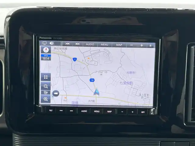 スズキ ワゴンＲ スマイル HYBRID S リミテッド 愛媛県 2024(令6)年 0.3万km モスグレーメタリック 純正8型ナビ(BT/フルセグTV)/バックカメラ/両側電動スライドドア/前後ドライブレコーダー/アイドリングストップ/バックソナー/衝突被害軽減装置/車線逸脱防止装置/LEDヘッドライト/運転席シートヒーター/ドアバイザー/純正フロアマット/電格ミラー/シガーソケット/ISOFIX/純正ホイールキャップ/現状サマー(鉄)(155/65/R14)/DUNLOP ENASAVE EC300＋/禁煙車