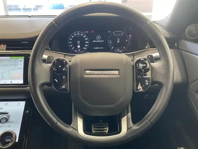 ランドローバー レンジローバーイヴォーク Rダイナミック S 熊本県 2019(令1)年 2.3万km 黒 ・スマートキー/・プッシュスタート/・オフロード情報/・低トラクション発進/・ドライブアシスト/・衝突回避/・疲労警告/・クロストラフィック検知/・車線変更アシスト/・エマージェンシーレーンキープ/・レーンキープアシスト/・クルーズコントロール(追従式)/・黒革シート/・前席パワーシート/・前席シートヒーター/・純正メモリナビ/【Bluetooth・USB・ApplaeCarPlay・AndroidAuto】/・フルセグTV/・全方位カメラ/・ETC/・パワーバックドア/・LEDヘッドランプ/・純正マット
