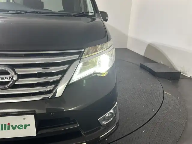 日産 セレナ ハイウェイS S HV Aセーフ 愛媛県 2014(平26)年 13.7万km タイガーアイブラウン エマージェンシーブレーキ　レーンキープアシスト　クルーズコントロール　インテリジェントルームミラー　純正SDナビ　Bluetooth　フルセグ　CD　DVD　アラウンドビューモニター　両側パワースライドドア　プッシュスタート　スマートキー　スペアキー　