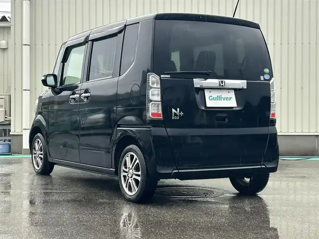 ホンダ Ｎ ＢＯＸ ＋ G SSパッケージ 富山県 2013(平25)年 10.5万km クリスタルブラックパール 純正SDナビ【Gather VXM-128VS】/（AM/FM/CD/DVD/ワンセグTV）/プッシュスタート/純正14インチAW/スマートキー/スペアキー/両側パワスラ/横滑り防止装置/盗難防止装置/保証書/取扱説明書