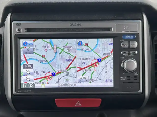 ホンダ Ｎ ＢＯＸ ＋ G SSパッケージ 富山県 2013(平25)年 10.5万km クリスタルブラックパール 純正SDナビ【Gather VXM-128VS】/（AM/FM/CD/DVD/ワンセグTV）/プッシュスタート/純正14インチAW/スマートキー/スペアキー/両側パワスラ/横滑り防止装置/盗難防止装置/保証書/取扱説明書
