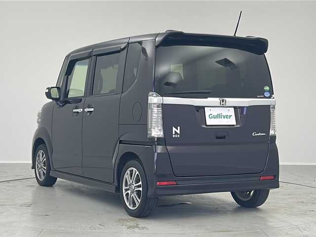 ホンダ Ｎ ＢＯＸ カスタム G Lパッケージ 茨城県 2016(平28)年 7.9万km プレミアムベルベットパープル・パール 純正ナビ　フルセグＴＶ　バックカメラ　衝突軽減ブレーキ　ビルトインＥＴＣ　両側電動スライドドア　ＬＥＤルームランプ　リア席サンシェード　オートライト　純正１４インチアルミホイール　チップアップシート