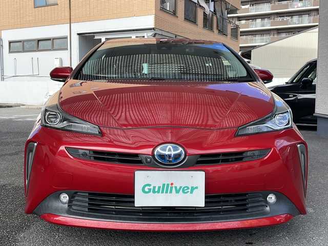 トヨタ プリウス S ツーリングセレクション 大阪府 2019(令1)年 9.6万km エモーショナルレッドⅡ 純正メモリーナビ/フルセグテレビ/Bluetooth接続/DVD再生/全周囲カメラ/バックカメラ/衝突軽減システム/車線逸脱警報/レーダークルーズコントロール/LEDライト/合皮レザーシート/フロントシートヒーター/スマートキー/プッシュスタート/ビルトイビETC/前後ドラレコ/スペアキー1本