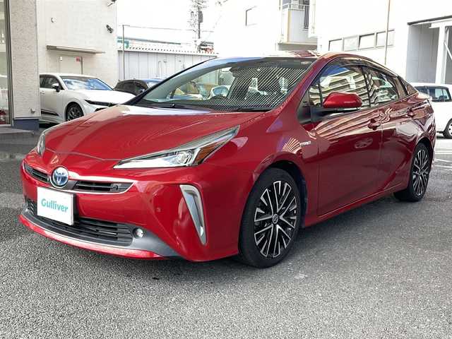 トヨタ プリウス S ツーリングセレクション 大阪府 2019(令1)年 9.6万km エモーショナルレッドⅡ 純正メモリーナビ/フルセグテレビ/Bluetooth接続/DVD再生/全周囲カメラ/バックカメラ/衝突軽減システム/車線逸脱警報/レーダークルーズコントロール/LEDライト/合皮レザーシート/フロントシートヒーター/スマートキー/プッシュスタート/ビルトイビETC/前後ドラレコ/スペアキー1本