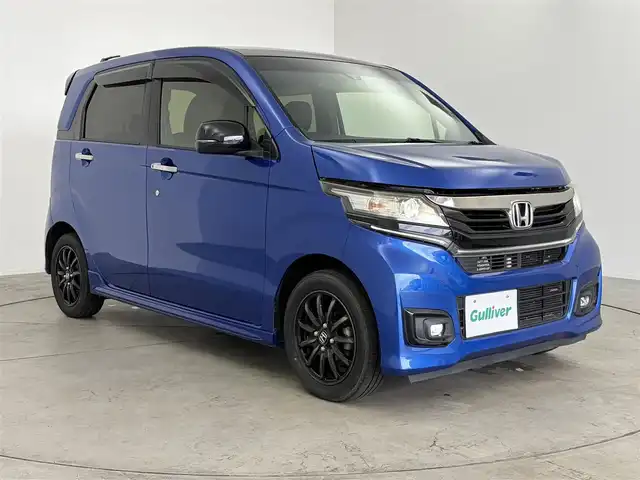 ホンダ Ｎ ＷＧＮ カスタムG SS 2トーンカラースタイルP 愛知県 2017(平29)年 3.7万km ブリリアントスポーティブルーメタリック2トーン あんしんパッケージ/　　・シティーブレーキアクティブシステム/ケンウッド製7インチ彩速ナビ/　　CD/DVD/BT/ワンセグ/バックカメラ/ドライブレコーダー/ビルトインETC/革巻きステアリング/ステアリングリモコン/クルーズコントロール/ハーフレザーシート/純正HIDヘッドライト/フォグランプ/純正14インチアルミホイール/取扱説明書