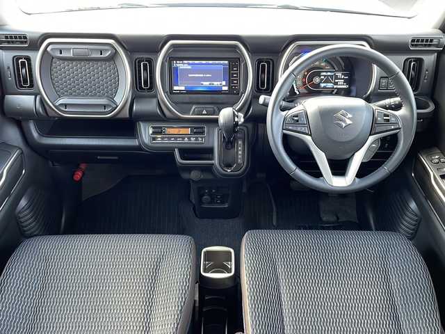 スズキ ハスラー Jスタイル Ⅱ 沖縄県 2024(令6)年 1.1万km デニムブルー ガンメタリック 2トーン 社外ナビ・Bluetooth・CD・DVD/ETC/シートヒーター/純正アルミ/レーンキープアシスト/衝突軽減システム/オートライト/リアパーキングセンサー/LEDヘッドライト/ステアリングスイッチ/電動格納ミラー