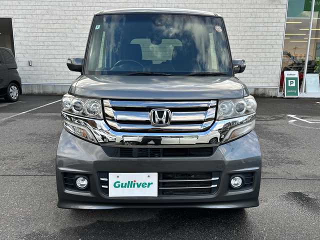 ホンダ Ｎ ＢＯＸ カスタム G Lパッケージ 大阪府 2016(平28)年 5.1万km ポリッシュドメタルメタリック 純正ナビ(BT/CD/DVD/SD/USB/フルセグ)/バックカメラ/衝突被害軽減システム/オートライト/純正アルミホイール/純正フロアマット/片側パワースライドドア/ドライブレコーダー/ビルトインETC/フルフラットシート/チップアップシート/スペアキー×1/カーテンエアバック/HIDヘッドライト