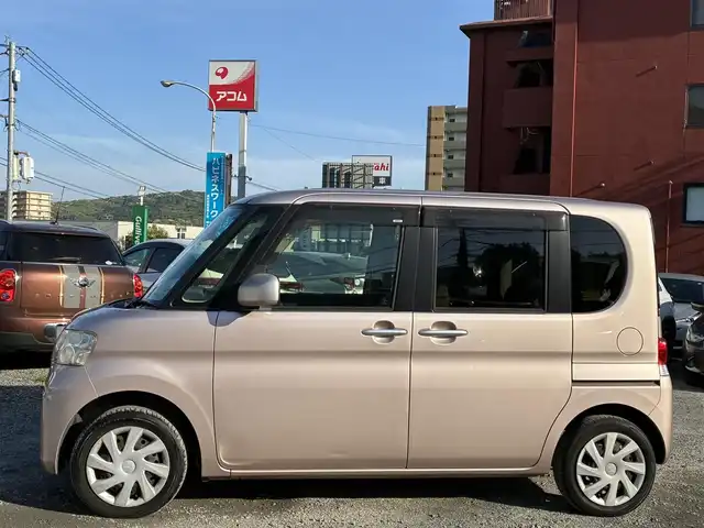 ダイハツ タント X 熊本県 2013(平25)年 8.1万km ライトローズマイカメタリック 純正オーディオ/片側パワースライドドア/アイドリングストップ/電動格納ミラー/スマートキー/ベンチシート/フロアマット/ドアバイザー/保証書/スペアキー