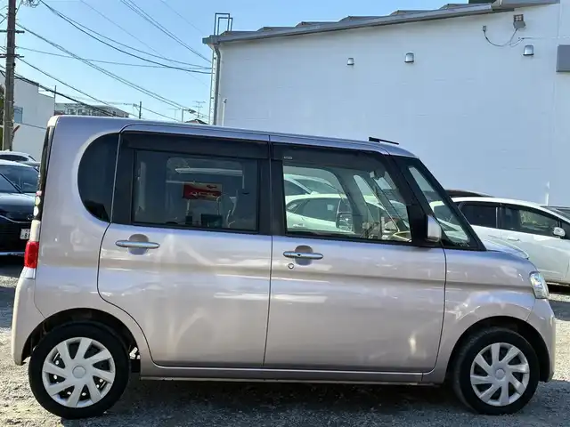 ダイハツ タント X 熊本県 2013(平25)年 8.1万km ライトローズマイカメタリック 純正オーディオ/片側パワースライドドア/アイドリングストップ/電動格納ミラー/スマートキー/ベンチシート/フロアマット/ドアバイザー/保証書/スペアキー