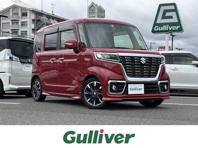 スズキ スペーシア カスタム HYBRID XS 大分県 2018(平30)年 9万km フェニックスレッドパール ・SDナビ(CD.DVD.BT.SD)/・全方位カメラ/・フルセグテレビ/・両側パワースライドドア/・ヘッドアップディスプレイ/・コーナーセンサー/・ETC/・テレビキャンセラー/・オートハイビーム/・ステアリングリモコン/・運転席シートヒーター/・スマートキー/・プッシュスタート