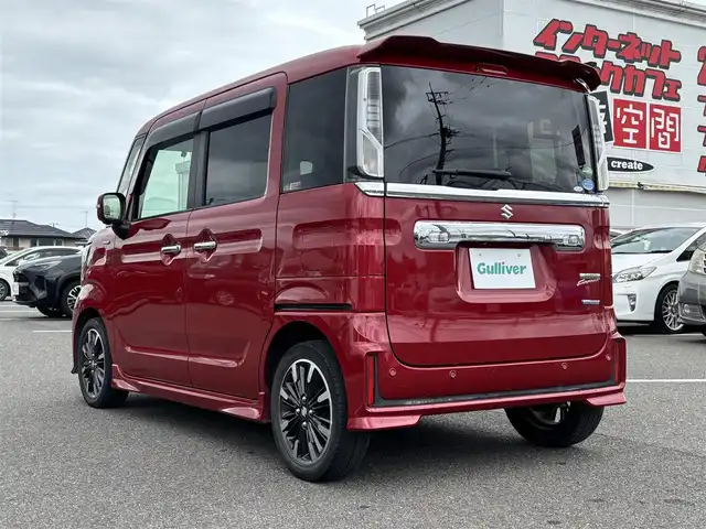 スズキ スペーシア カスタム HYBRID XS 大分県 2018(平30)年 9万km フェニックスレッドパール ・SDナビ(CD.DVD.BT.SD)/・全方位カメラ/・フルセグテレビ/・両側パワースライドドア/・ヘッドアップディスプレイ/・コーナーセンサー/・ETC/・テレビキャンセラー/・オートハイビーム/・ステアリングリモコン/・運転席シートヒーター/・スマートキー/・プッシュスタート