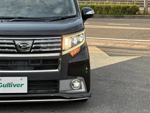 ダイハツ ムーヴ カスタム RS ハイパー SAⅡ 京都府 2016(平28)年 4.6万km ブラックマイカメタリック ワンオーナー/ターボ/スマートアシスト2/・衝突回避支援ブレーキ/・衝突警報機能/・先行車発進おしらせ機能/・車線逸脱警報機能/・誤発進抑制制御機能/社外SDナビ/・フルセグTV/・CD/DVD/SD再生/・バックカメラ/社外前後ドラレコ/エコアイドル/革調シートカバー/社外16インチアルミホイール/ダウンサス/純正サス積み込み/リアワイパー積み込み/プッシュスタート/スマートキー×2個/LEDヘッドライト/LEDフォグランプ/電動格納ウインカーミラー/純正フロアマット/純正ドアバイザー/車両保証書/車両取説/ナビ取説