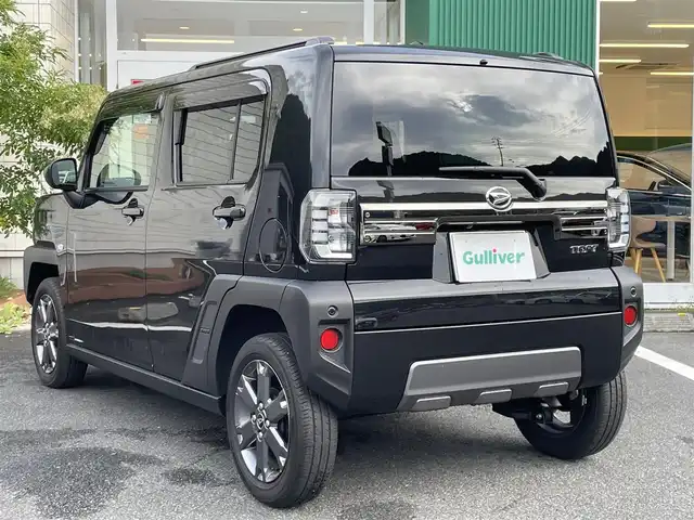 ダイハツ タフト G ターボ ダーククロムベンチャー 愛媛県 2023(令5)年 2.3万km ブラックマイカメタリック ワンオーナー/ターボ/純正9型スマホ連動ディスプレイオーディオ/フルセグTV/Bluetooth/HDMIソケット/AppleCarPlay/AndroidAuto/パノラマビューモニター/スマートアシスト/全車速追従機能付アダプティブクルーズ/衝突回避支援ブレーキ/コーナーセンサー/レーンキープコントロール/純正ドライブレコーダー/ETC/スカイフィールトップ/ブラックルーフヘッダー/LEDヘッドランプ/前席シートヒーター/保証書/取説/スペアキー1本