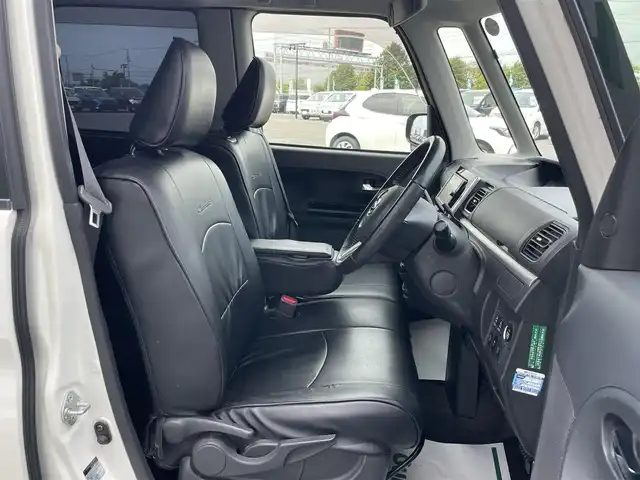 ダイハツ タント カスタム RS スマートセレ SA 道央・札幌 2014(平26)年 11.7万km パールホワイトⅢ ４WD/社外HDDナビ　/CD/DVD/BT/フルセグ/スマートアシスト/衝突被害軽減ブレーキ/横滑り防止装置/バックカメラ/ドライブレコーダー/エコアイドル/両側パワースライドドア/社外レザー調シートカバー/ステアリングリモコン/プッシュスタート/スマートキー/LEDヘッドライト/オートライト/フォグランプ/電動格納ミラー/ウィンカーミラー/純正フロアマット/ドアバイザー