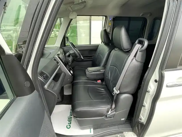 ダイハツ タント カスタム RS スマートセレ SA 道央・札幌 2014(平26)年 11.7万km パールホワイトⅢ ４WD/社外HDDナビ　/CD/DVD/BT/フルセグ/スマートアシスト/衝突被害軽減ブレーキ/横滑り防止装置/バックカメラ/ドライブレコーダー/エコアイドル/両側パワースライドドア/社外レザー調シートカバー/ステアリングリモコン/プッシュスタート/スマートキー/LEDヘッドライト/オートライト/フォグランプ/電動格納ミラー/ウィンカーミラー/純正フロアマット/ドアバイザー