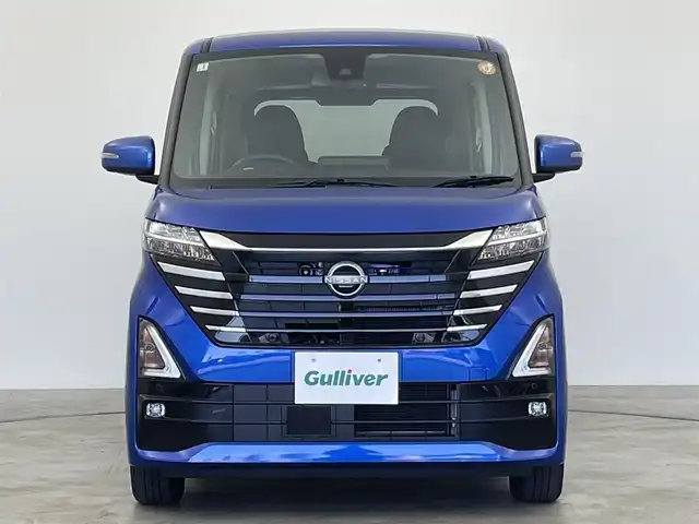 日産 ルークス ハイウェイスター X 群馬県 2025(令7)年 0.3万km オーシャンブルーP エマージェンシーブレーキ/片側パワースライドドア/純正9インチナビ（フルセグ/BT）/アラウンドビューモニター/LEDヘッドライト