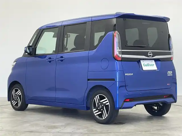 日産 ルークス ハイウェイスター X 群馬県 2025(令7)年 0.3万km オーシャンブルーP エマージェンシーブレーキ/片側パワースライドドア/純正9インチナビ（フルセグ/BT）/アラウンドビューモニター/LEDヘッドライト