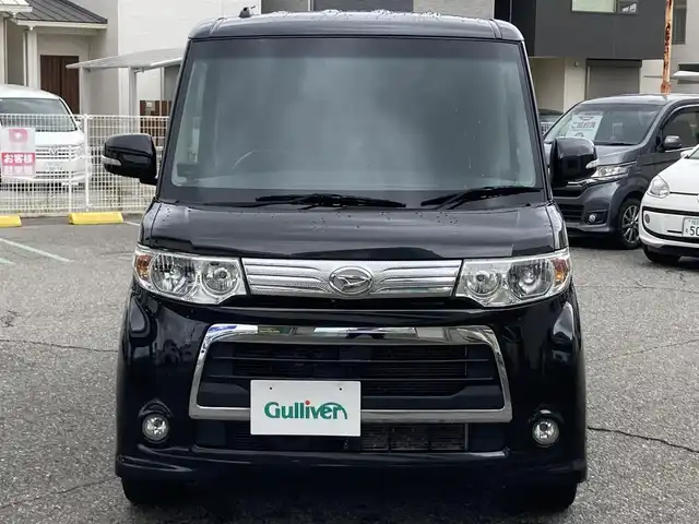 ダイハツ タント カスタム RS 兵庫県 2012(平24)年 4.9万km ブラックマイカメタリック ワンオーナー/社外HDDナビ/CD/DVD/FM/AM/ETC/片側パワースライドドア/D/N シートヒーター/GPSレーダー探知機/電格ミラー/フォグランプ/HID/ドアバイザー/フロアマット/新車時保証書/取扱説明書