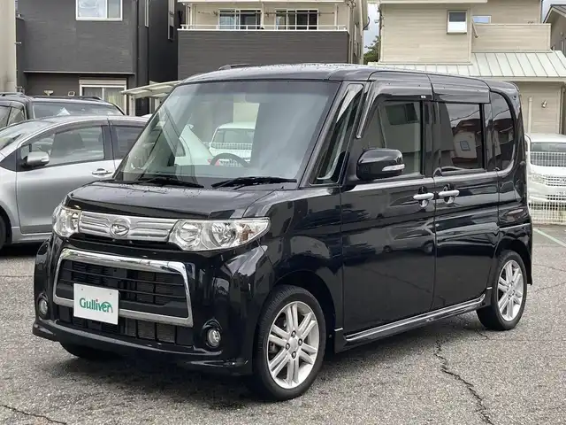 ダイハツ タント カスタム RS 兵庫県 2012(平24)年 4.9万km ブラックマイカメタリック ワンオーナー/社外HDDナビ/CD/DVD/FM/AM/ETC/片側パワースライドドア/D/N シートヒーター/GPSレーダー探知機/電格ミラー/フォグランプ/HID/ドアバイザー/フロアマット/新車時保証書/取扱説明書