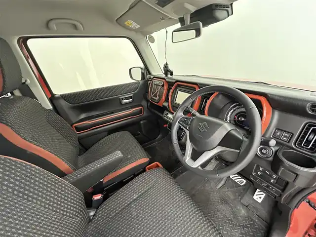 スズキ ハスラー HYBRID X 道央・札幌 2020(令2)年 4.8万km バーミリオンオレンジ/ガンメタリック2トーン ・４WD/・カロッツェリアDA（FH-8500DVS）/　CD/DVD/USB/BT/・バックカメラ/・ビルトインETC/・ドライブレコーダー（フロント+室内）/・デュアルカメラブレーキサポート/・衝突被害軽減ブレーキ/・レーンキープアシスト/・クリアランスソナー/・横滑り防止装置/・アイドリングストップ/・オートマチックハイビーム/・オートライト/・LEDヘッドライト＆フォグ/・ドアミラーウィンカー/・ミラーヒーター/・D+N席シートヒーター/・シートバックテーブル/・純正１５インチAW/・純正ゴムマット/・innoルーフキャリア＆不明ルーフラック/・プッシュスタート/・スマートキー