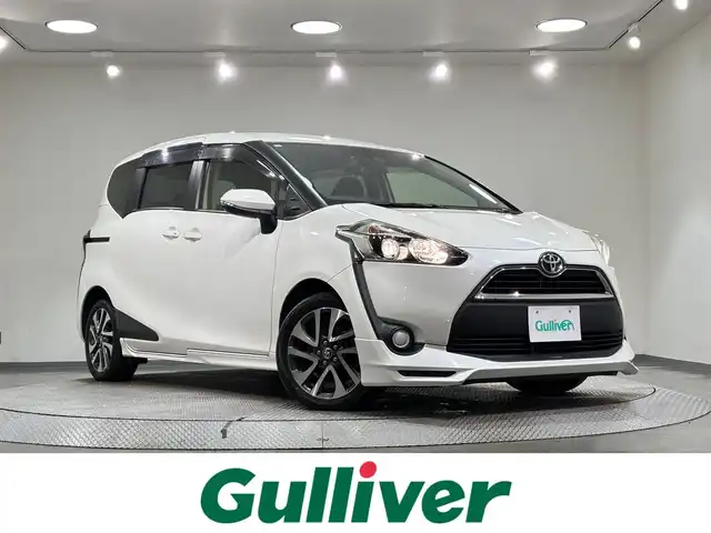 トヨタ シエンタ G 愛知県 2017(平29)年 6.3万km ホワイトパールクリスタルシャイン 純正ナビ(NSCP-W64)　/(AM/FM/CD/SD/地デジ/Bluetooth/AUX)/ＴＲＤエアロ　/トヨタセーフティセンス　/　　-衝突軽減ブレーキ　/　　-オートマチックハイビーム/　　-レーンディパーチャーアラート/両側パワースライドドア　/ＥＴＣ　/バックカメラ　/ドライブレコーダー　/純正フロアマット　/アクセサリーソケット　/アイドリングストップ/ISOFIX/純正16インチAW/プッシュスタート/　　-スマートキー