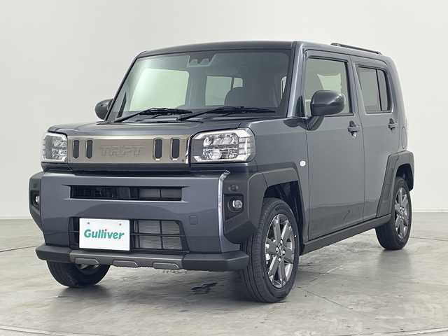 ダイハツ タフト G ダーククロムベンチャー 群馬県 2025(令7)年 0.1万km未満 クロムグレーメタリック 届出済未使用車　ガラスルーフ　アダプティブクルーズコントロール　前席シートヒーター　衝突被害軽減ブレーキ　ルーフレール　電動サイドブレーキ　ＬＥＤヘッドライト　オートライト　スマートキー　禁煙車