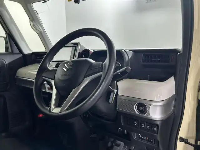 スズキ スペーシア HYBRID X 佐賀県 2022(令4)年 2.5万km シフォンアイボリーM 純正7型ナビ/（ＡＭ/ＦＭ/CD/DVD/Bluetooth/フルセグTV）/バックカメラ/両側パワースライドドア/前後ドライブレコーダー/衝突被害軽減システム/車線逸脱警報/コーナーセンサー/シートヒーター/LEDヘッドライト/オートエアコン/盗難防止装置/横滑り防止装置/オートライト/オートマチックハイビーム/スマートキー/プッシュスタート/純正フロアマット/ステアリングスイッチ/電動格納ミラー/後席サンシェード/ISOFIX対応シート