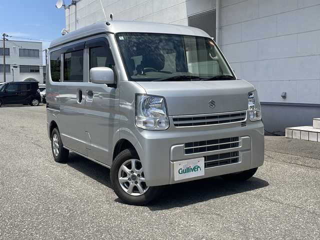 スズキ エブリイ ジョイン 福井県 2017(平29)年 5.9万km シルキーシルバーメタリック 登録時58776km/4WD/ETC/キーレスキー/パワーステアリング/パワーウィンドウ/社外１２インチアルミホイール/保証書/取扱説明書